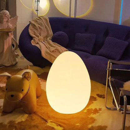 Lampada da terra a forma di uovo moderna e dimmerabile