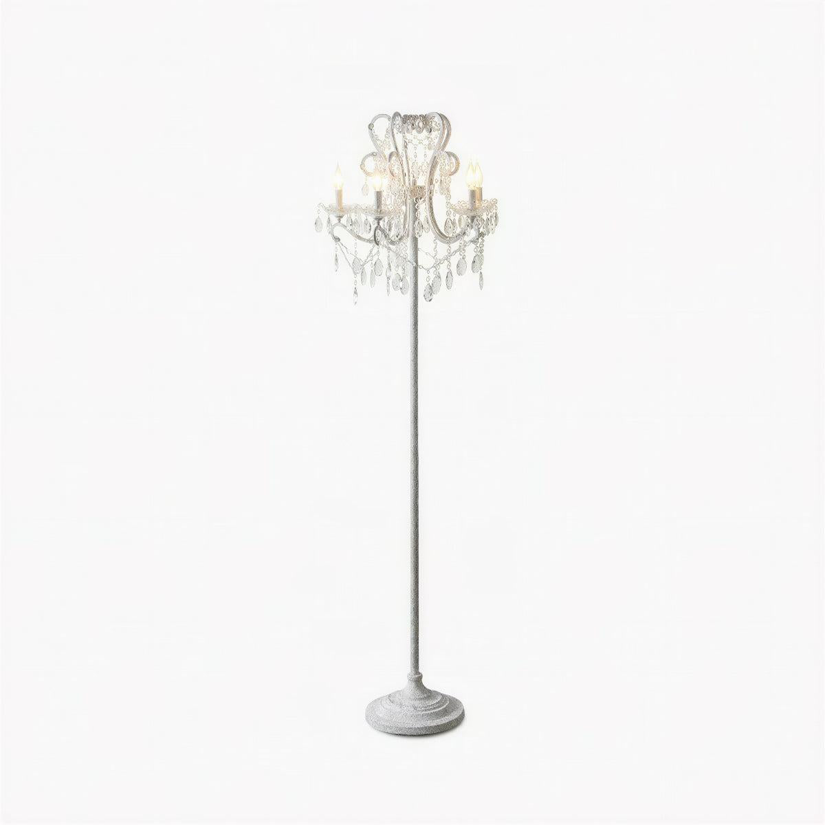 Lampada da terra in cristallo per soggiorno con design a piantana