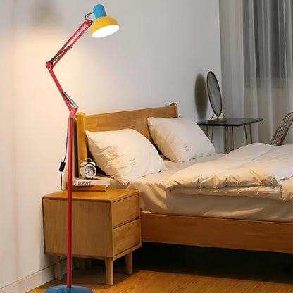 Lampada da terra regolabile stile Memphis moderno con luce da lettura