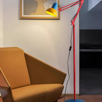 Lampada da terra regolabile stile Memphis moderno con luce da lettura