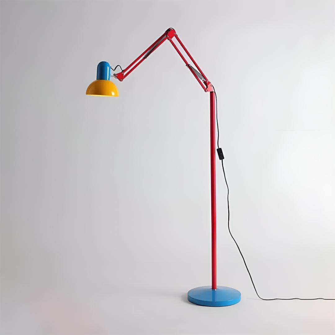 Lampada da terra regolabile stile Memphis moderno con luce da lettura