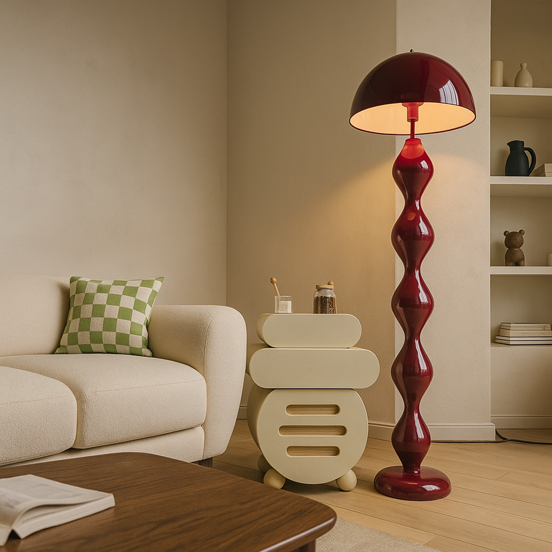 Lampada da terra slim moderna in metallo stile scandinavo