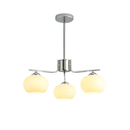 Lampadario a soffitto Bauhaus a più bracci in vetro opaco