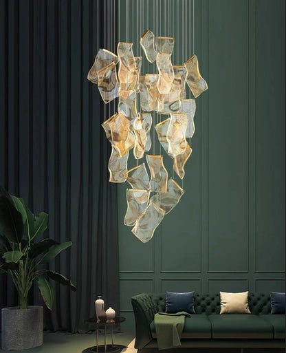 Lampadario a sospensione Jonas in stile postmoderno per scale