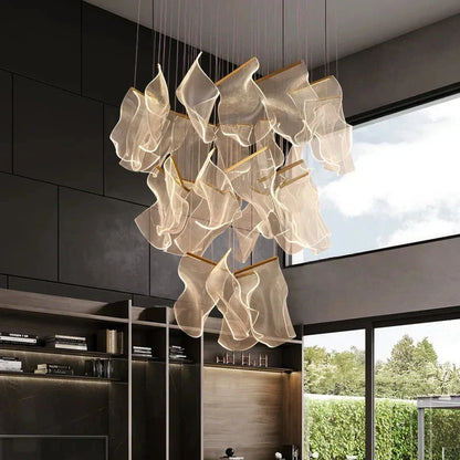 Lampadario a sospensione Jonas in stile postmoderno per scale
