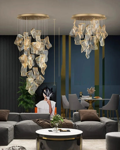 Lampadario a sospensione Jonas in stile postmoderno per scale