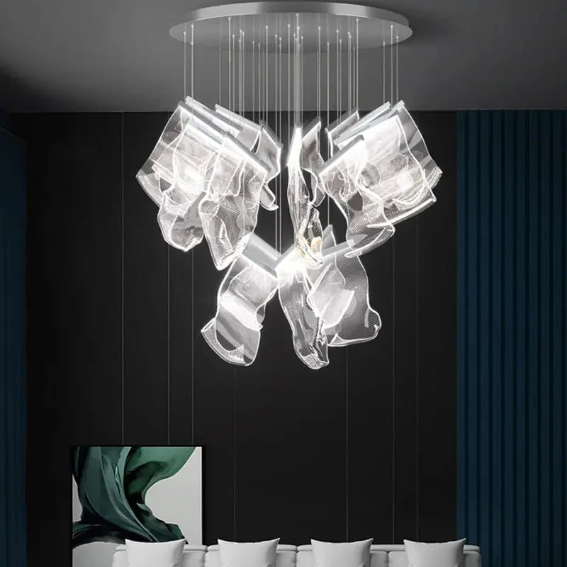 Lampadario a sospensione Jonas in stile postmoderno per scale