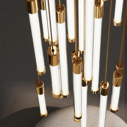 Lampadario a sospensione moderno per scale dimmerabile con design a tubo verticale