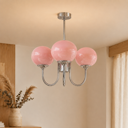 Lampadario da soffitto a globi in vetro