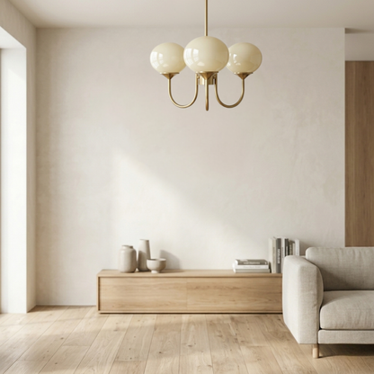 Lampadario da soffitto a globi in vetro