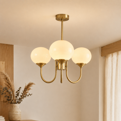 Lampadario da soffitto a globi in vetro