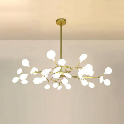 Lampadario da soffitto nero a lucciole con lampadine G4