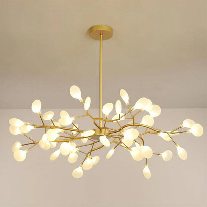 Lampadario da soffitto nero a lucciole con lampadine G4