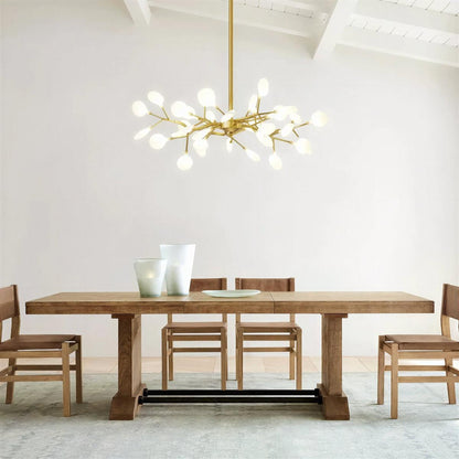 Lampadario da soffitto nero a lucciole con lampadine G4