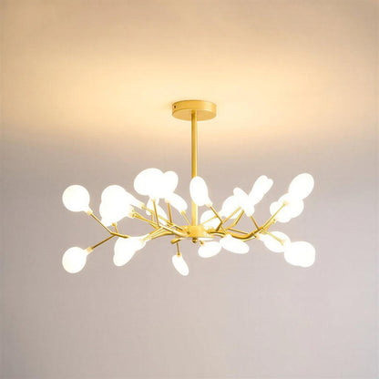 Lampadario da soffitto nero a lucciole con lampadine G4