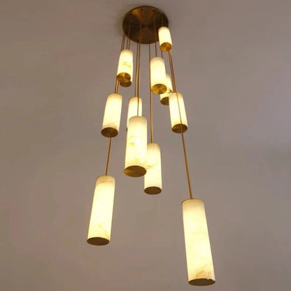 Lampadario Darlen moderno per scale in marmo con telecomando