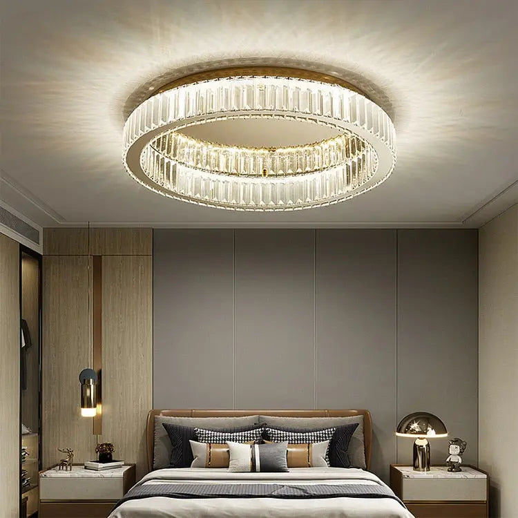 Lampadario in cristallo a plafoniera a soffitto Elizza