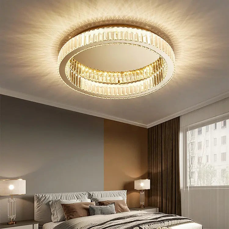 Lampadario in cristallo a plafoniera a soffitto Elizza