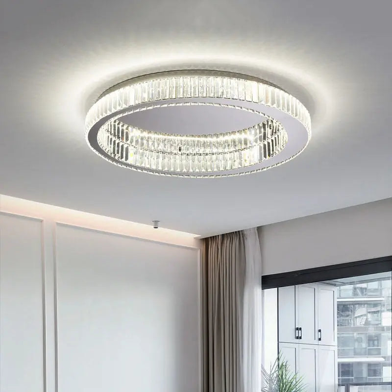 Lampadario in cristallo a plafoniera a soffitto Elizza
