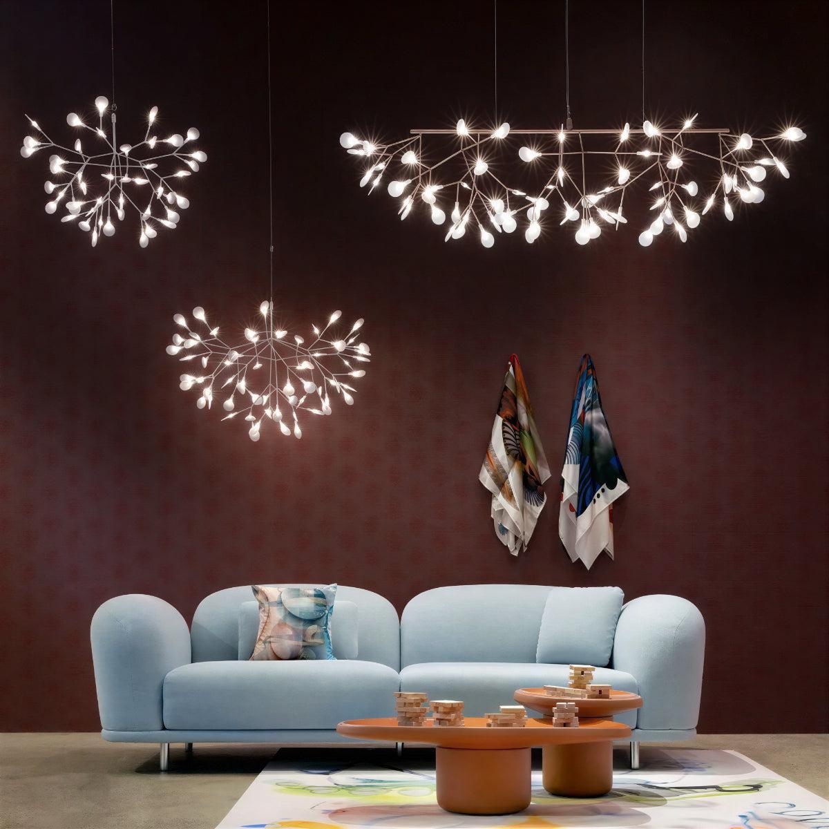 Lampadario moderno a rami Heracleum con luce LED