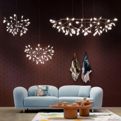 Lampadario moderno a rami Heracleum con luce LED