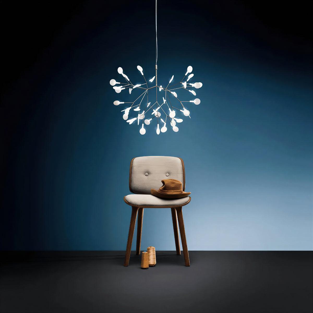 Lampadario moderno a rami Heracleum con luce LED