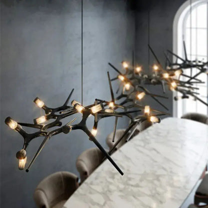 Lampadario moderno a rami per sala da pranzo, illuminazione di tendenza