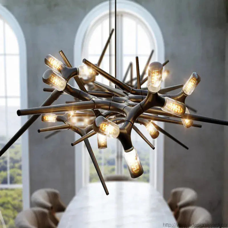 Lampadario moderno a rami per sala da pranzo, illuminazione di tendenza