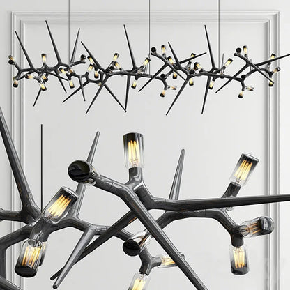Lampadario moderno a rami per sala da pranzo, illuminazione di tendenza