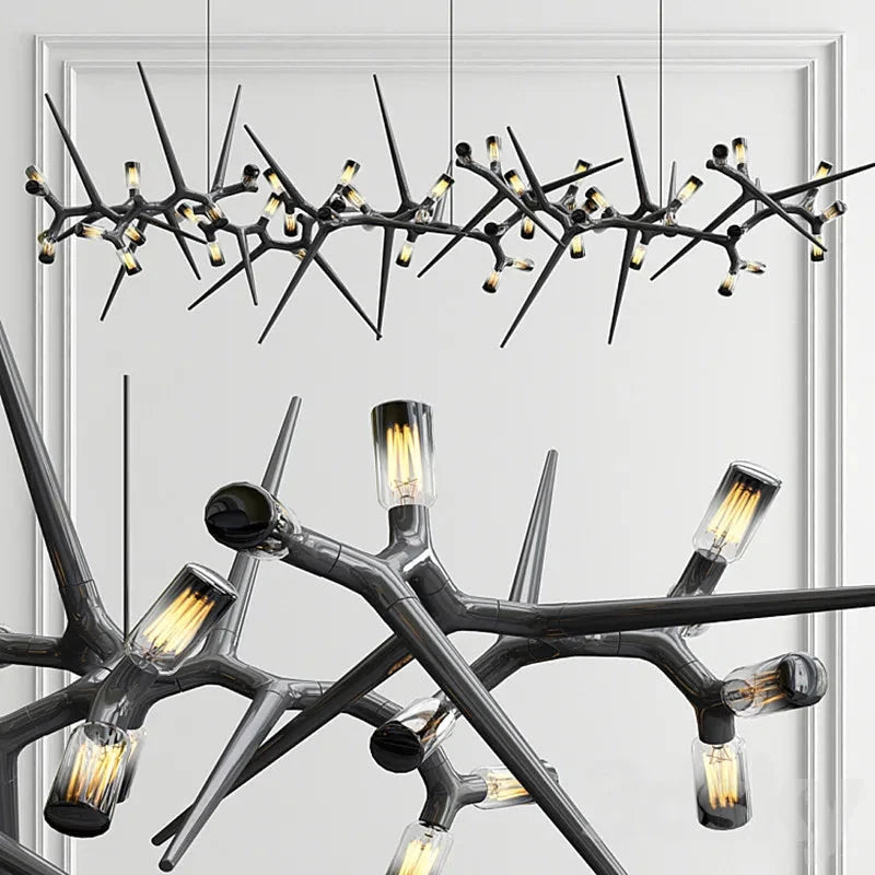 Lampadario moderno a rami per sala da pranzo, illuminazione di tendenza