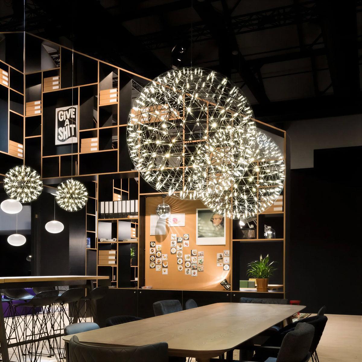 Lampadario moderno a sfera in stile globo per sala da pranzo