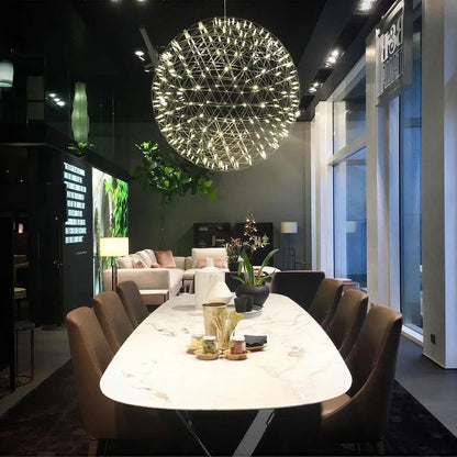 Lampadario moderno a sfera in stile globo per sala da pranzo