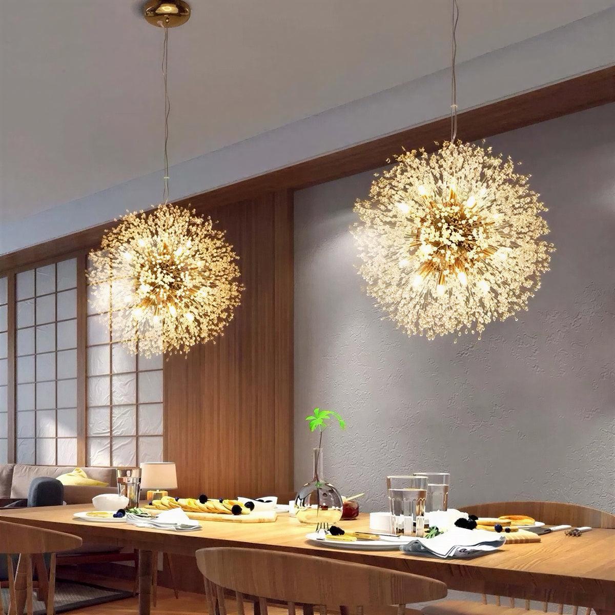 Lampadario moderno a soffione, elegante lampada a sospensione