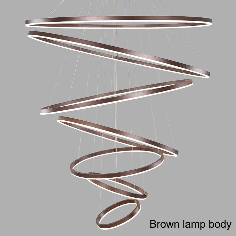 Lampadario moderno ad anelli Aysan