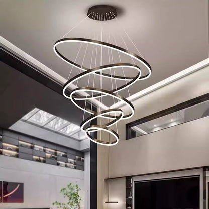 Lampadario moderno ad anelli Aysan