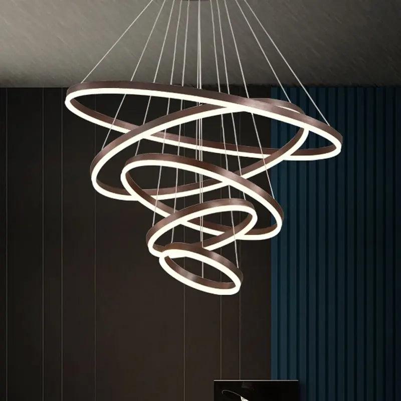 Lampadario moderno ad anelli Aysan