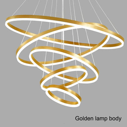 Lampadario moderno ad anelli Aysan
