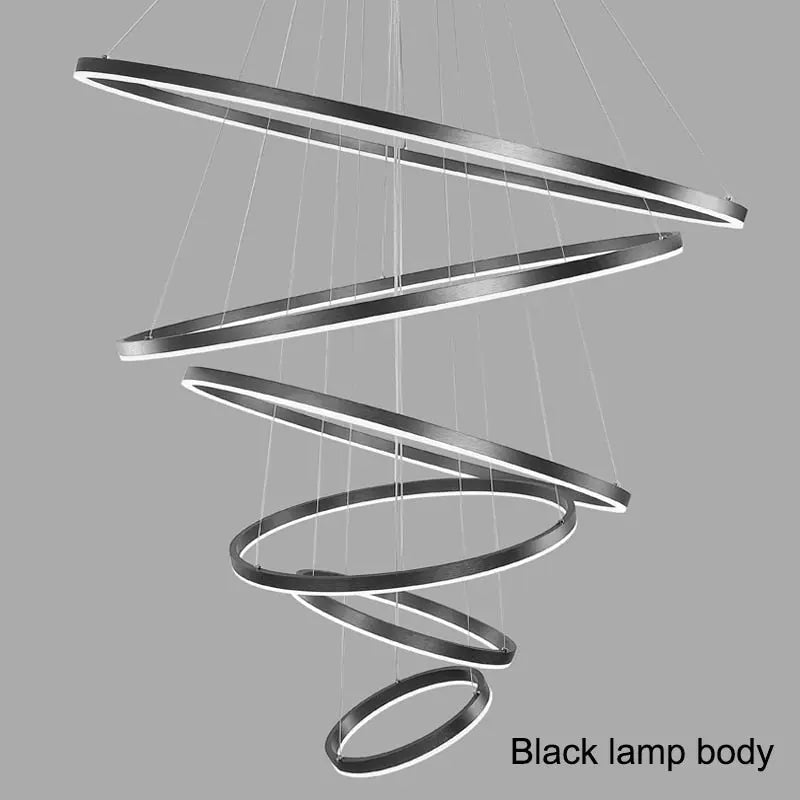 Lampadario moderno ad anelli Aysan