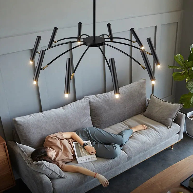 Lampadario moderno da soffitto Berny a raggiera 12/18/24 luci