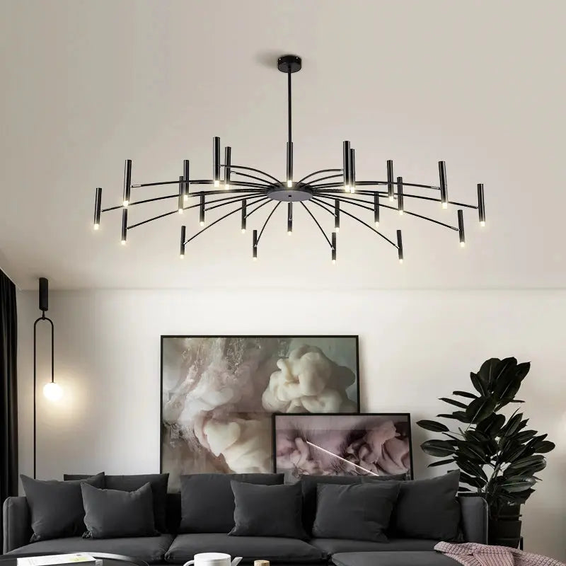 Lampadario moderno da soffitto Berny a raggiera 12/18/24 luci