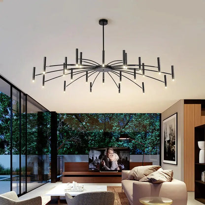 Lampadario moderno da soffitto Berny a raggiera 12/18/24 luci