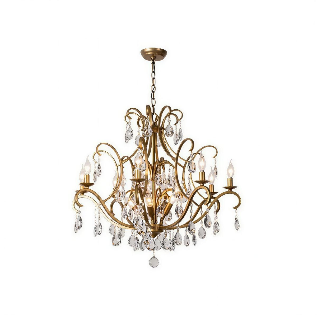Lampadario moderno in cristallo con design in agata