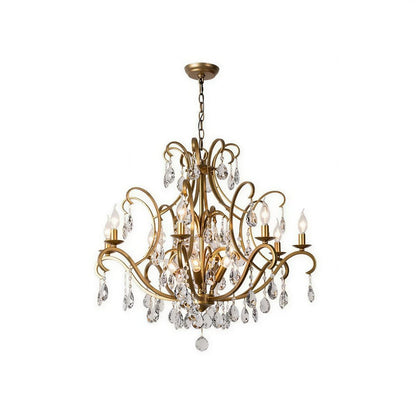 Lampadario moderno in cristallo con design in agata