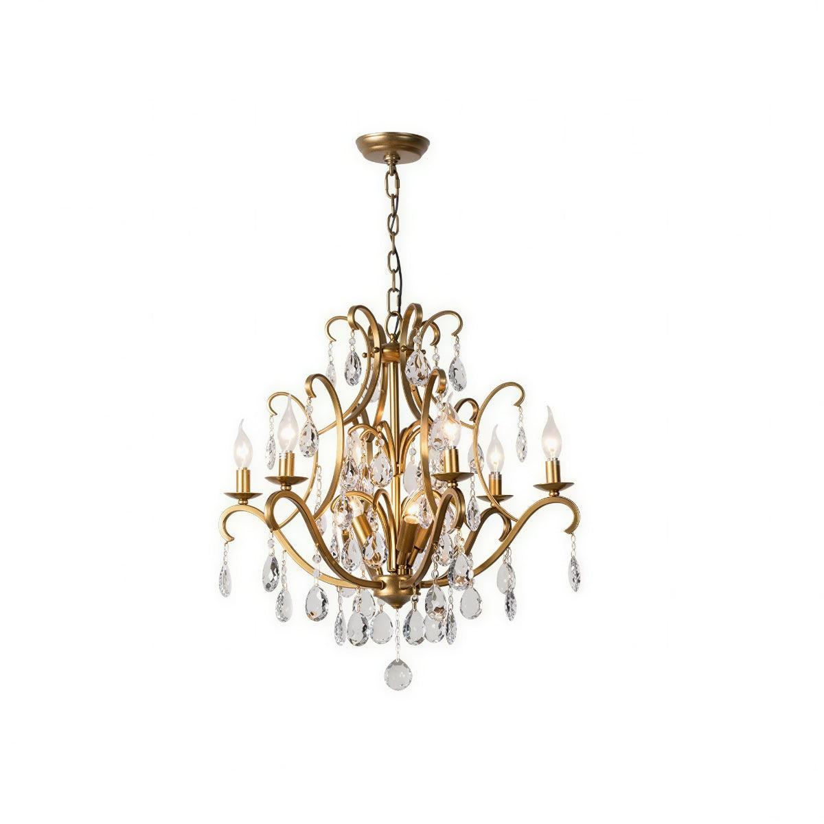Lampadario moderno in cristallo con design in agata
