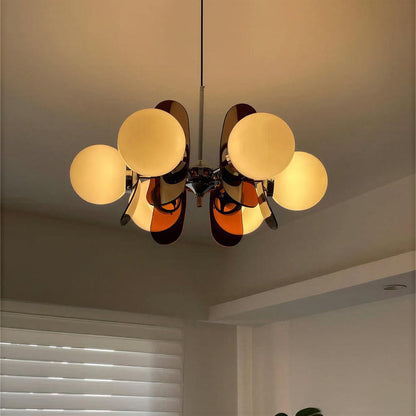 Lampadario sputnik moderno con globi in vetro