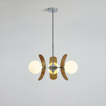 Lampadario sputnik moderno con globi in vetro