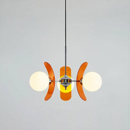 Lampadario sputnik moderno con globi in vetro