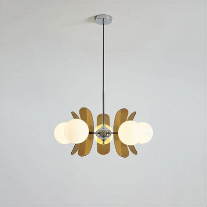 Lampadario sputnik moderno con globi in vetro