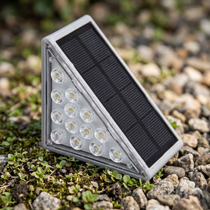 Lampade segnapasso solari a LED per scale e vialetti da giardino, bianco caldo
