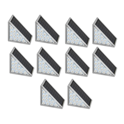 Lampade segnapasso solari a LED per scale e vialetti da giardino, bianco caldo